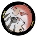 釣魚太極図ステッカー　メバル＆マダイ　直径6cm